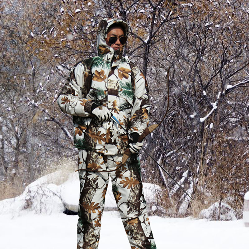 Winter Clothing Material - Winter Wasserdichte Warme Fleece Jagd Camouflage