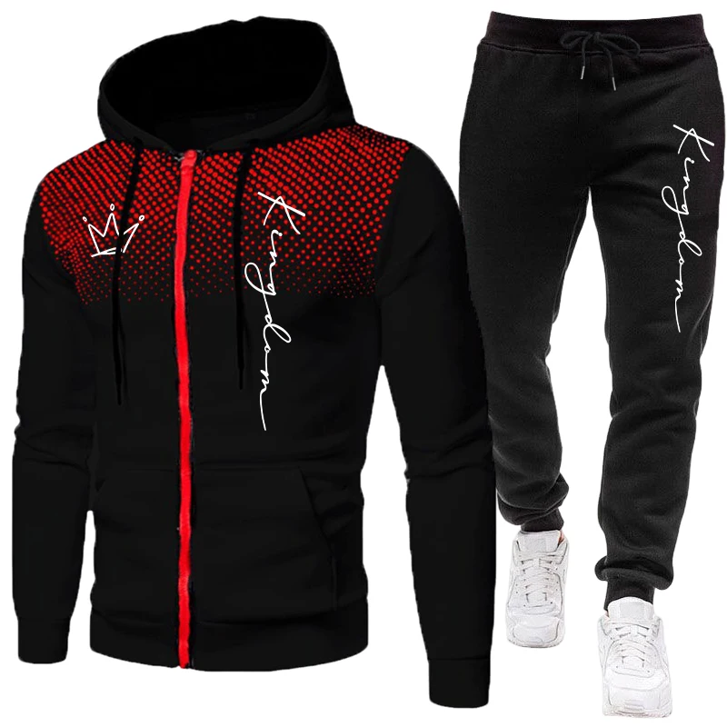 Winter Clothing Equipment - King Herrenjacke Trainingsanzug Lässiger Kapuzenpullover mit