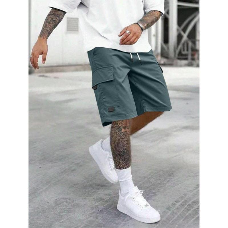 Winter Clothing Material - Lässige Cargo-Shorts Fünf-Viertel-Arbeitskleidung Locker Sitzende Herrenbekleidung