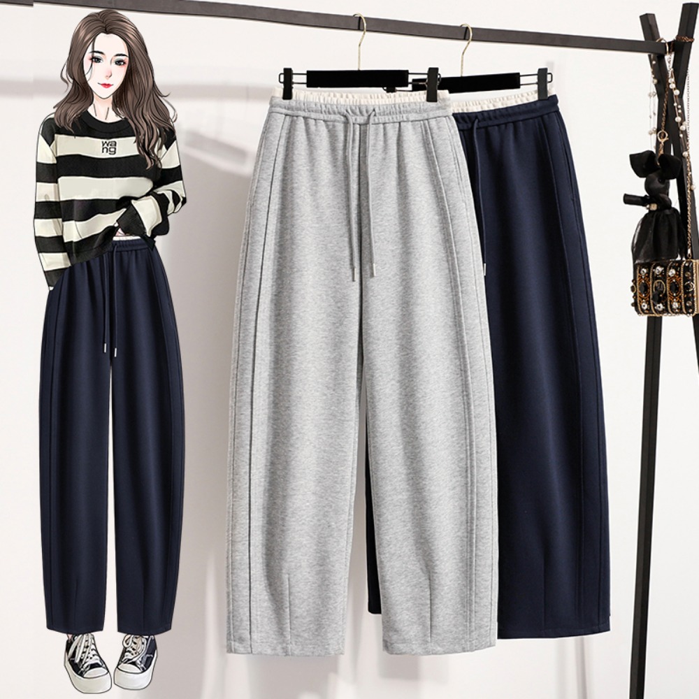 Winter Clothing For Plus Size Women - Casual Hohe Taille Gespleißt Gerade Rohr