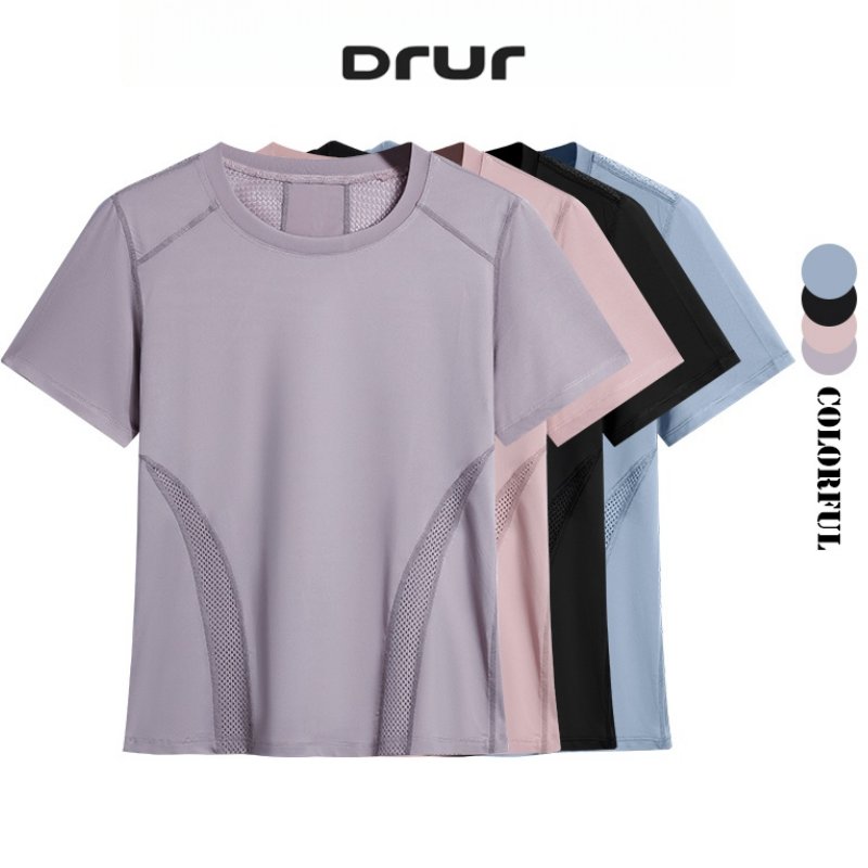 Winter Clothing Equipment - DRUR Sommer Leichtes Lauf-T-Shirt für Damen,