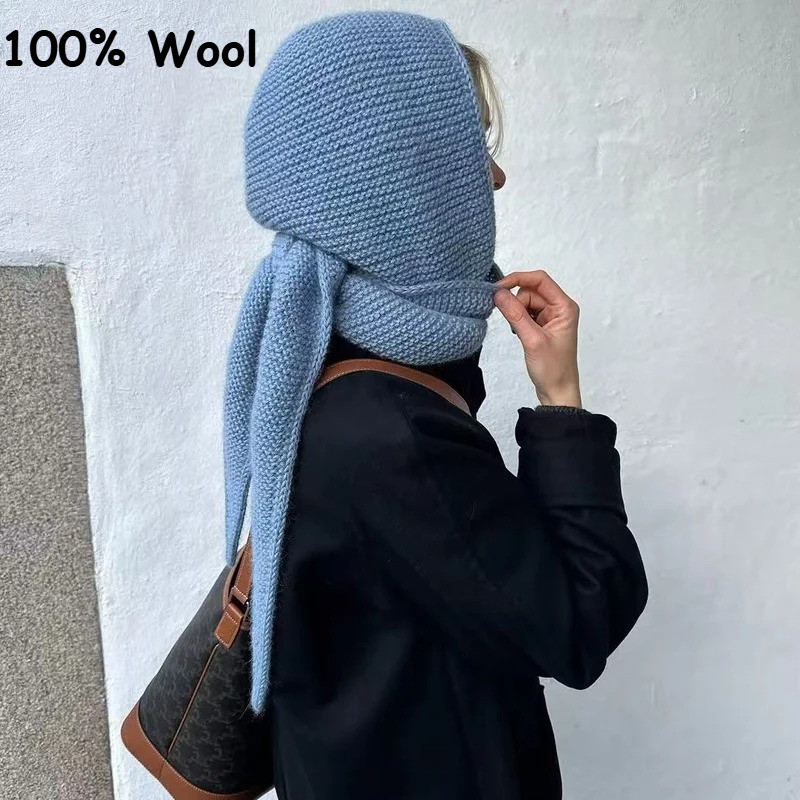 Wool Balaclava Knit - 100% Wolle Big Sophie Schal Übergroße