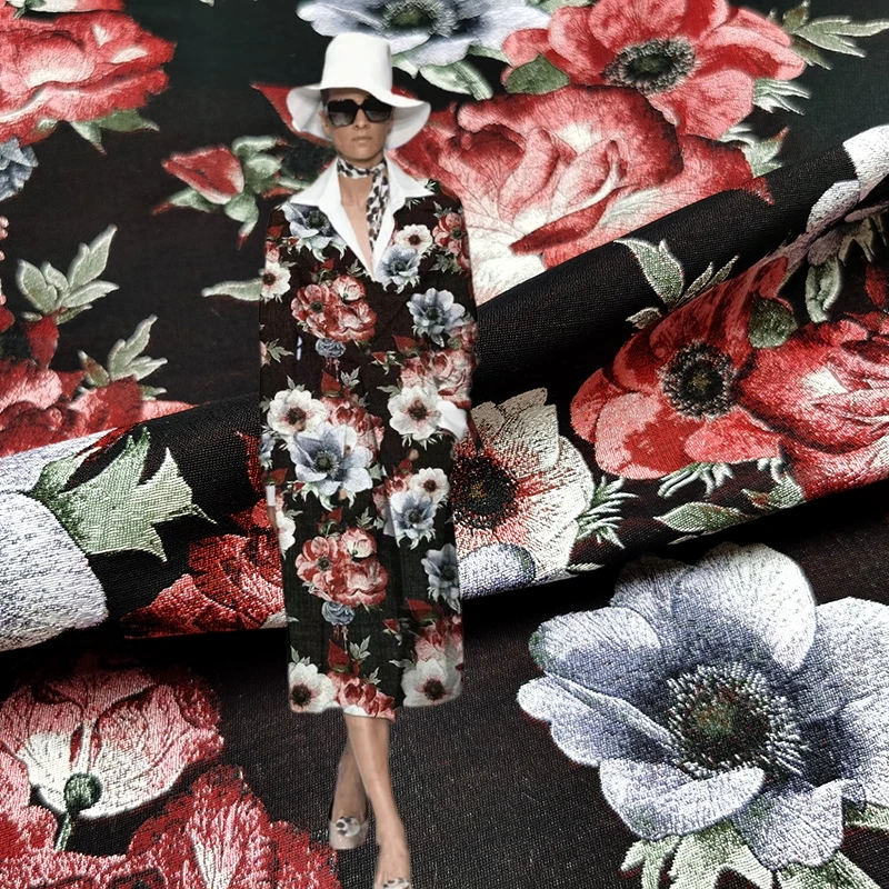 Winter Clothing Material - Geprägter Jacquard-Brokatstoff, modisches Kleidungsdesign, Herbst-Winter-Mantel, Anzug,