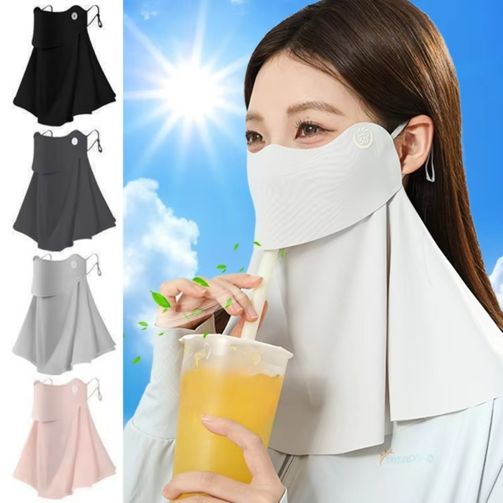 Wool Balaclava Knit - Sommerliche Eisseide-Sonnenschutzmaske für Damen UPF50+ Anti-UV