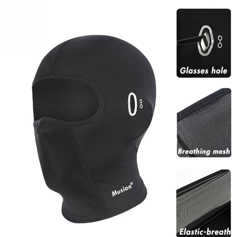 Wool Balaclava Knit - Balaclava Vollgesichtsmaske Fahrradhelm mit Brillenloch Motorrad