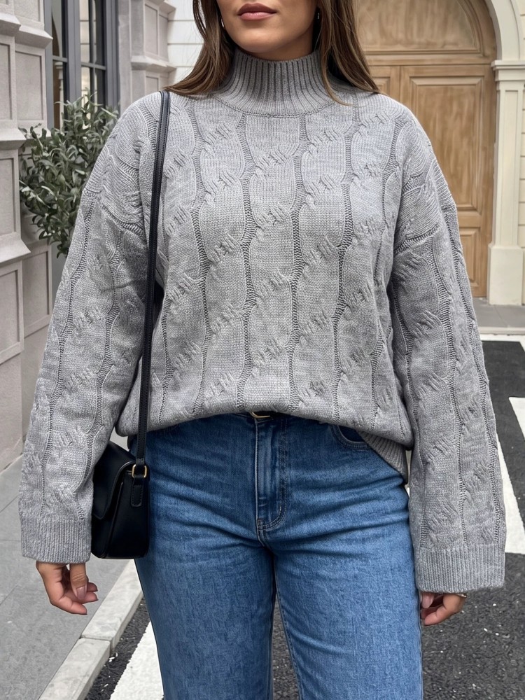 Damen Übergröße Lässiger Gestr – Winter Clothing For Plus Size Women Bewertung und Preis