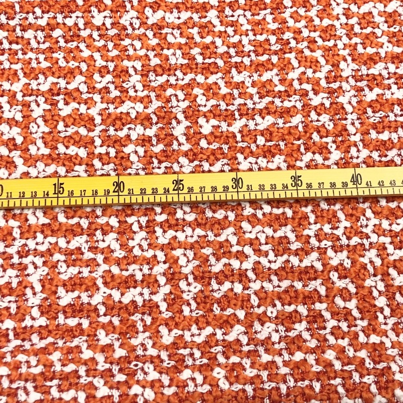 Orange Weiß Grob Gewebter Stof – Winter Clothing Material Bewertung und Preis